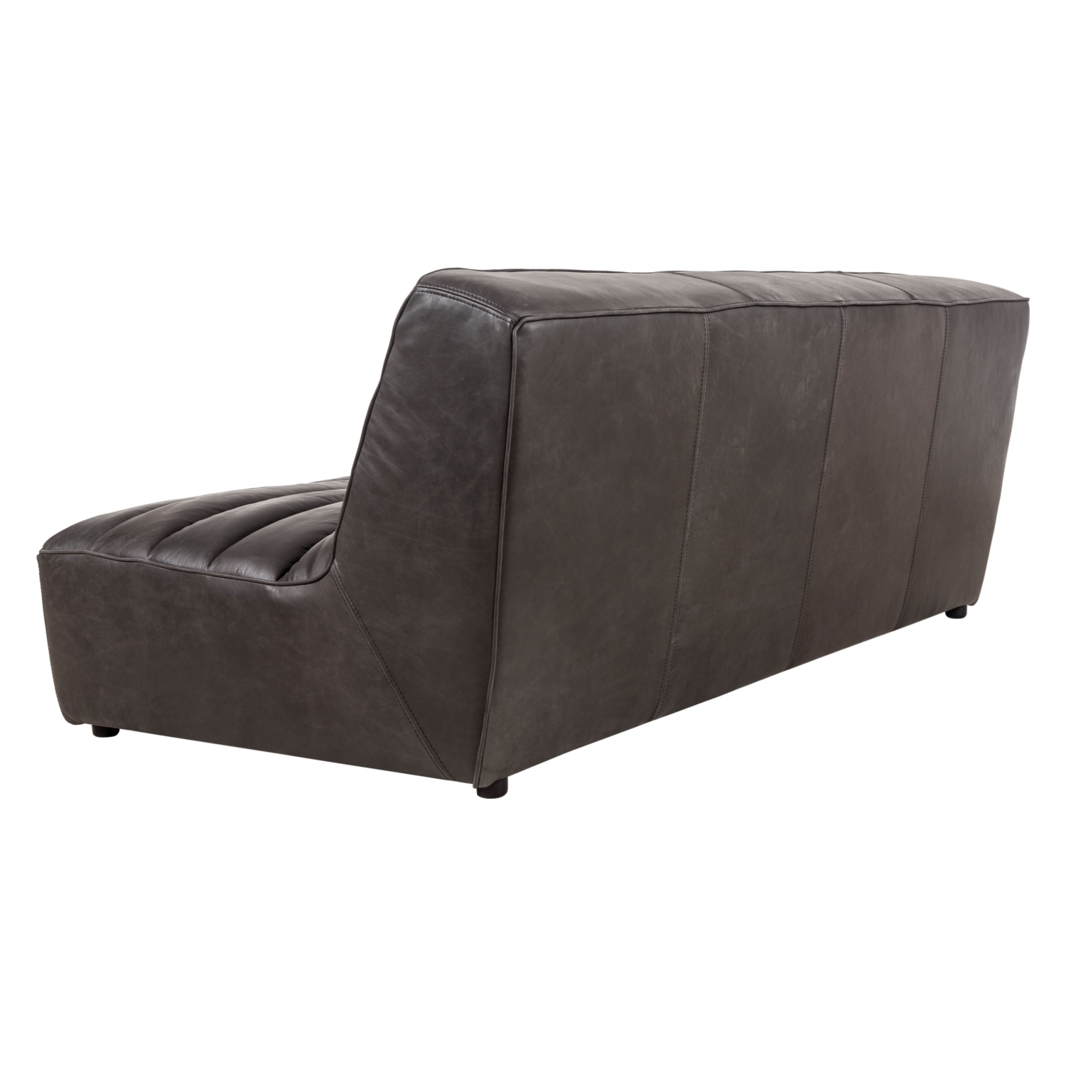 SHABBY SİYAH ÜÇLÜ DERİ KOLTUK