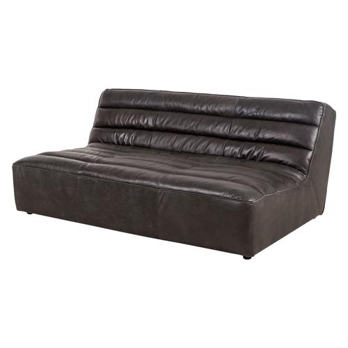  SHABBY SİYAH ÜÇLÜ DERİ KOLTUK