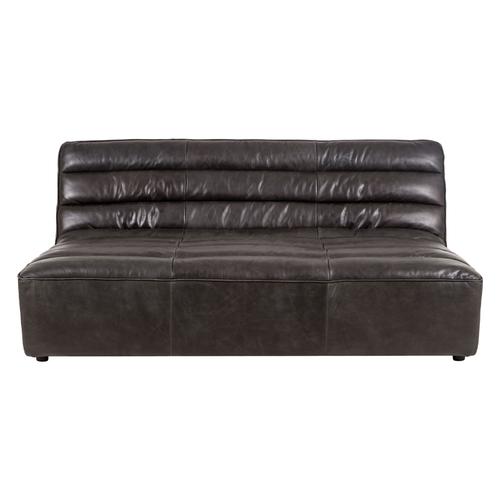  SHABBY SİYAH ÜÇLÜ DERİ KOLTUK