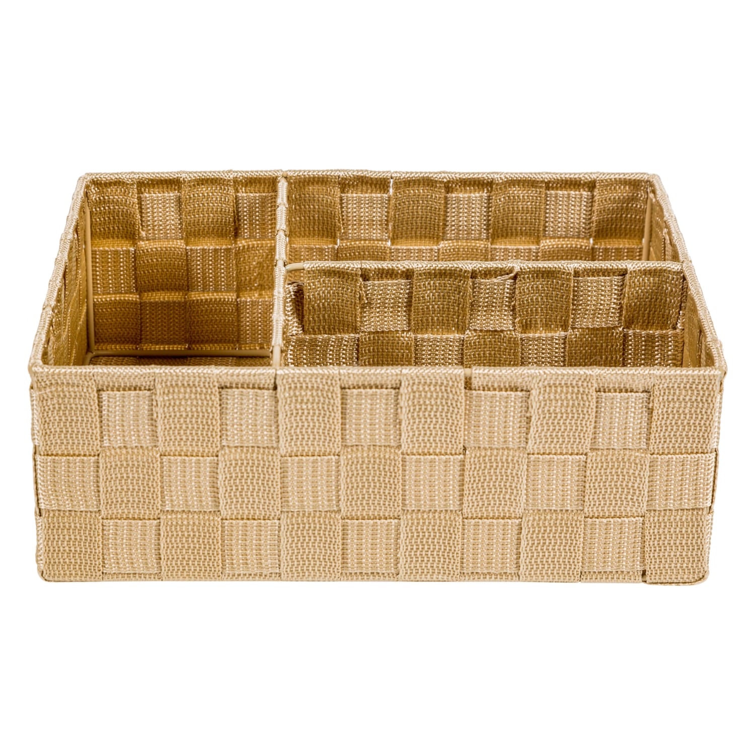 ORGANİZER 3 BÖLMELİ SEPET BEJ 28*20*10 CM