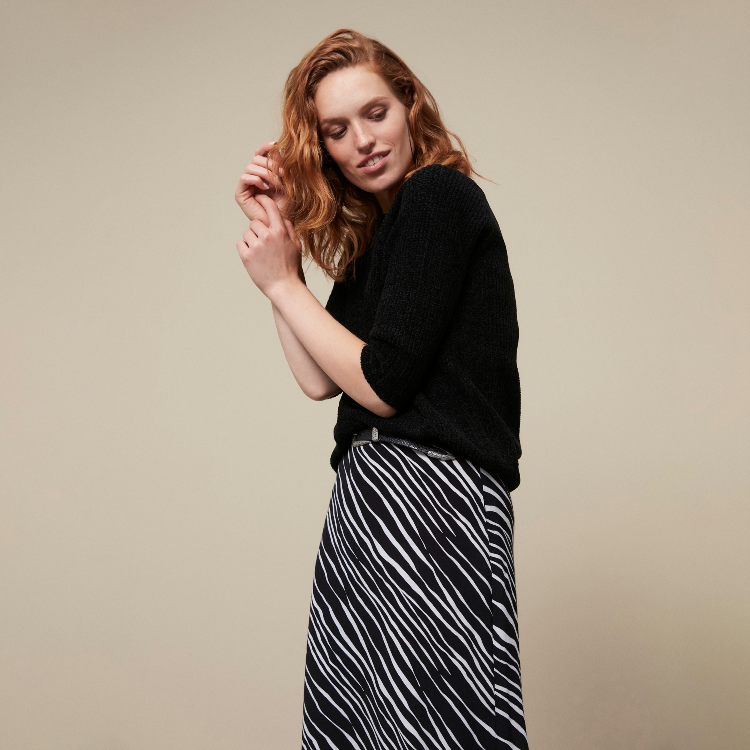 3/4 KOL ŞÖNİL DOKULU KAZAK