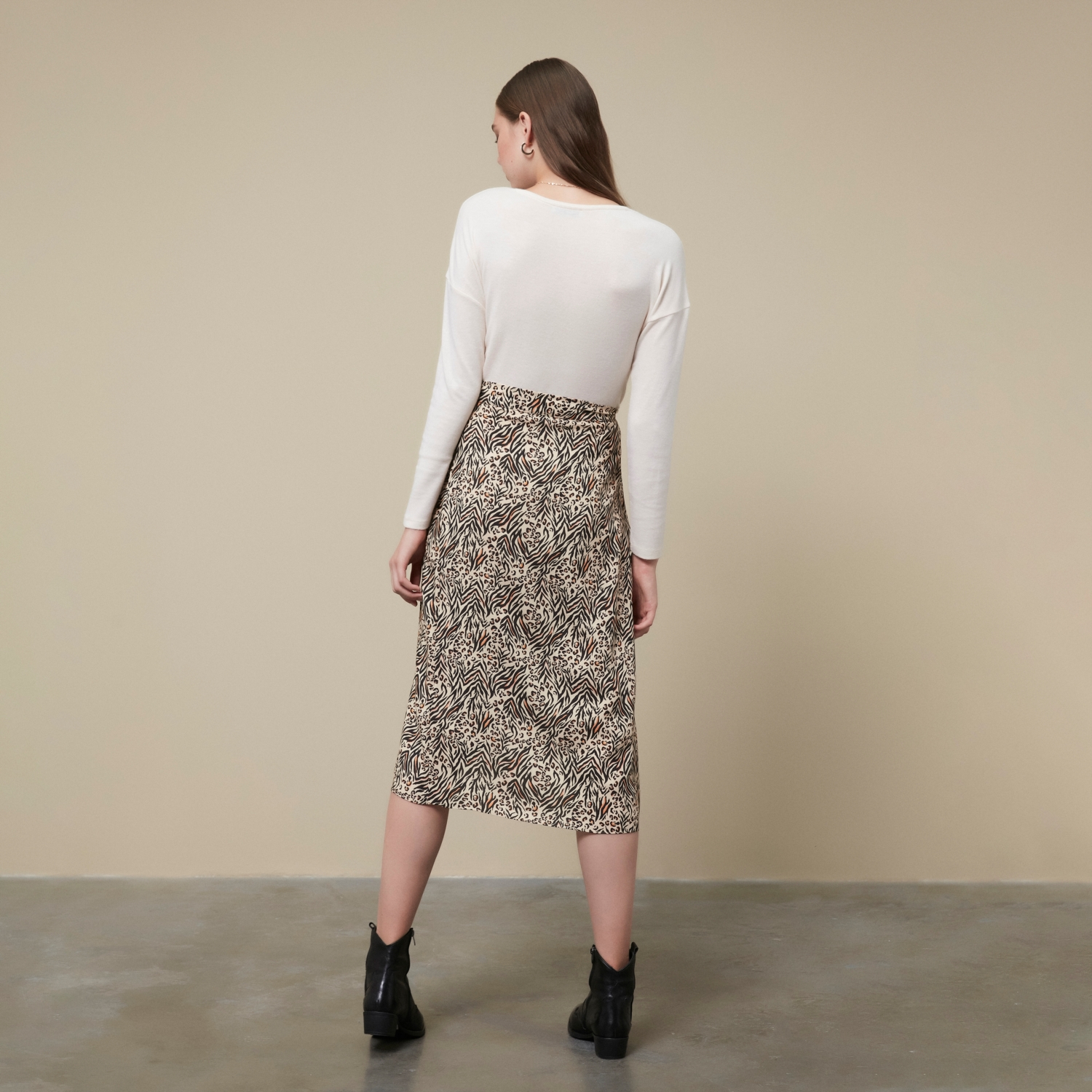 DESENLİ MİDİ ETEK