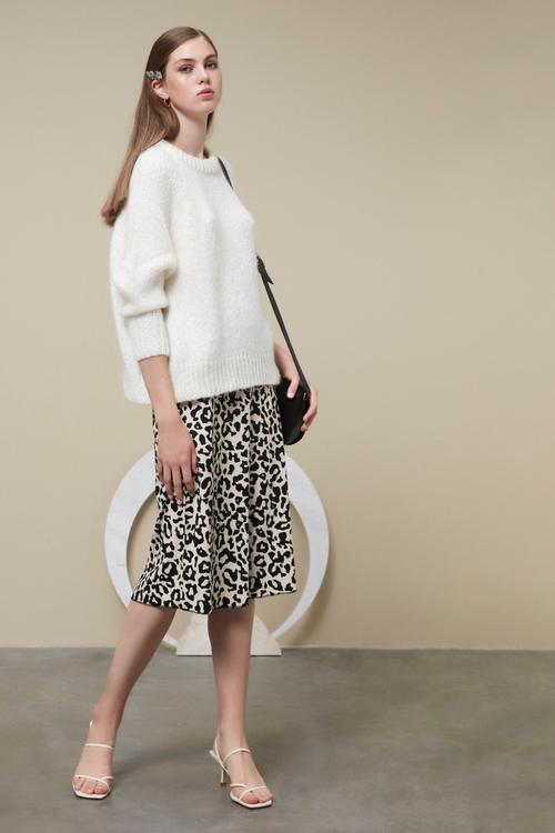  LEOPAR DESENLİ MİDİ ETEK