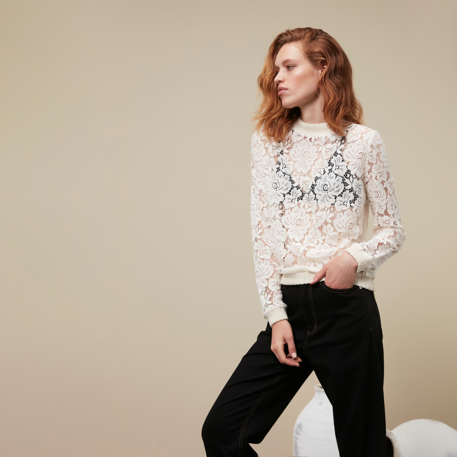 DANTELLİ UZUN KOL BLUZ