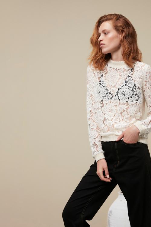  DANTELLİ UZUN KOL BLUZ