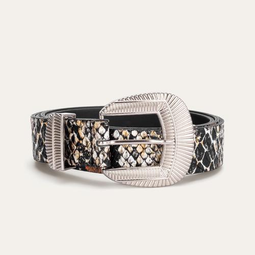  YILAN DERİSİ DESENLİ KEMER