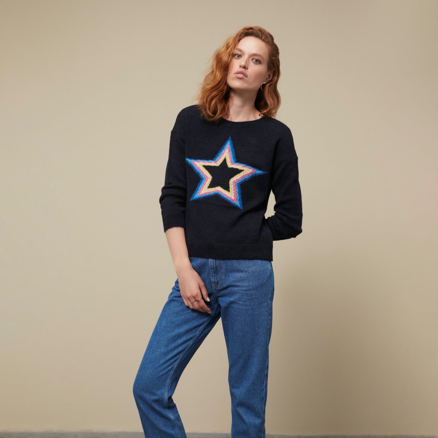 YILDIZ DESENLİ KAZAK