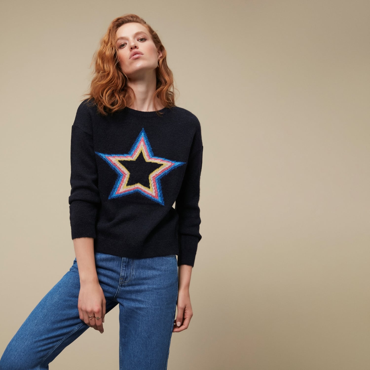 YILDIZ DESENLİ KAZAK