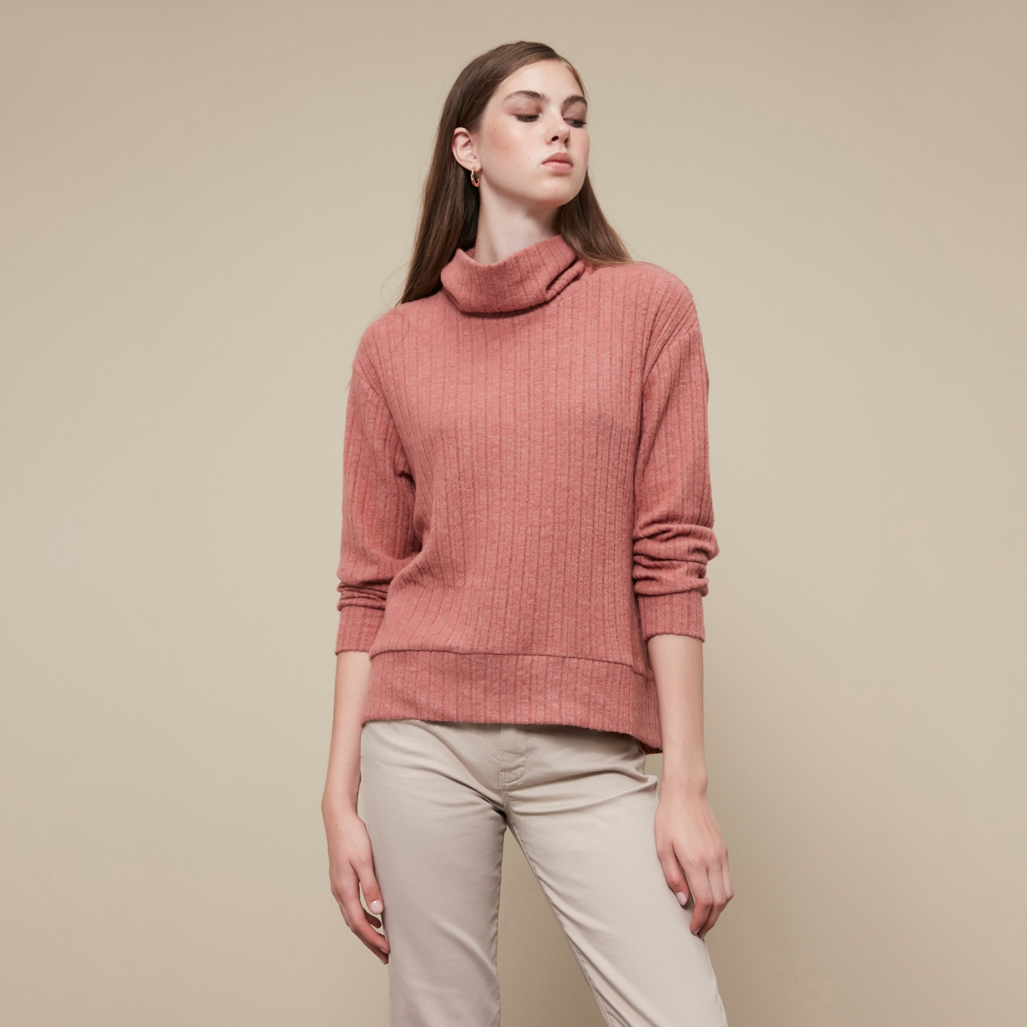 BALIKÇI YAKA SWEATSHIRT