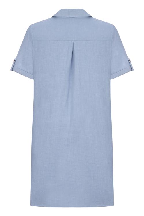  POLO YAKA KETEN MİNİ ELBİSE