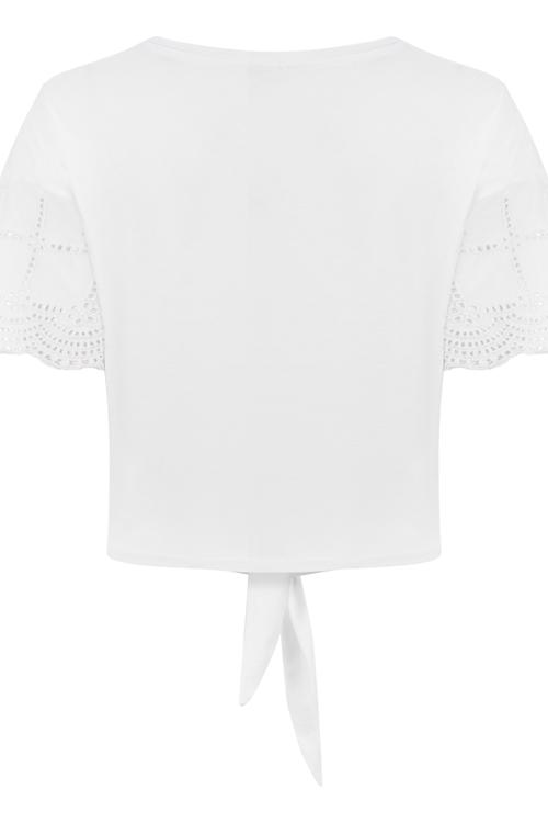  NAKIŞ DETAYLI PAMUK T-SHIRT