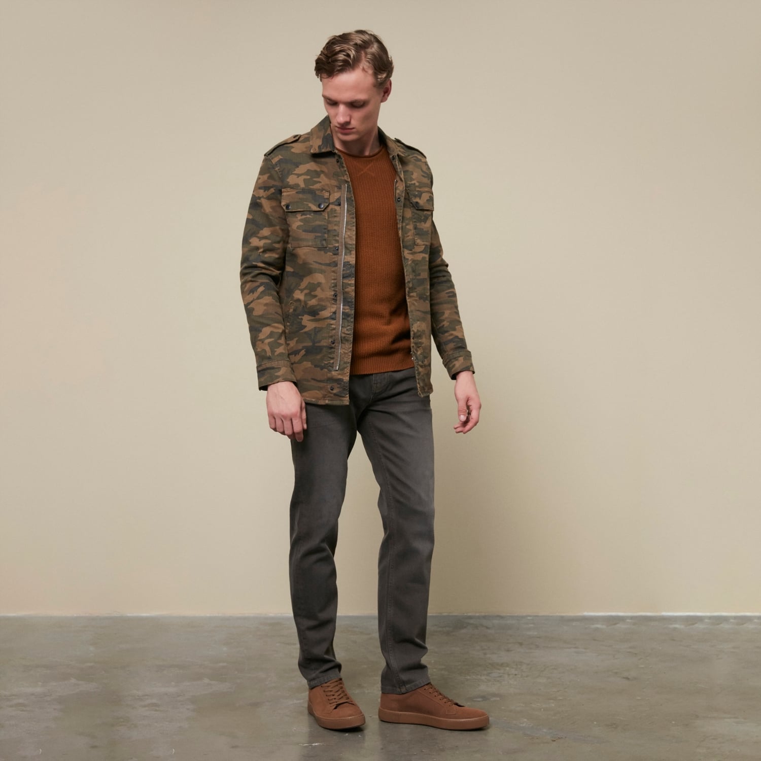 KAMUFLAJ DESENLİ PAMUK CEKET