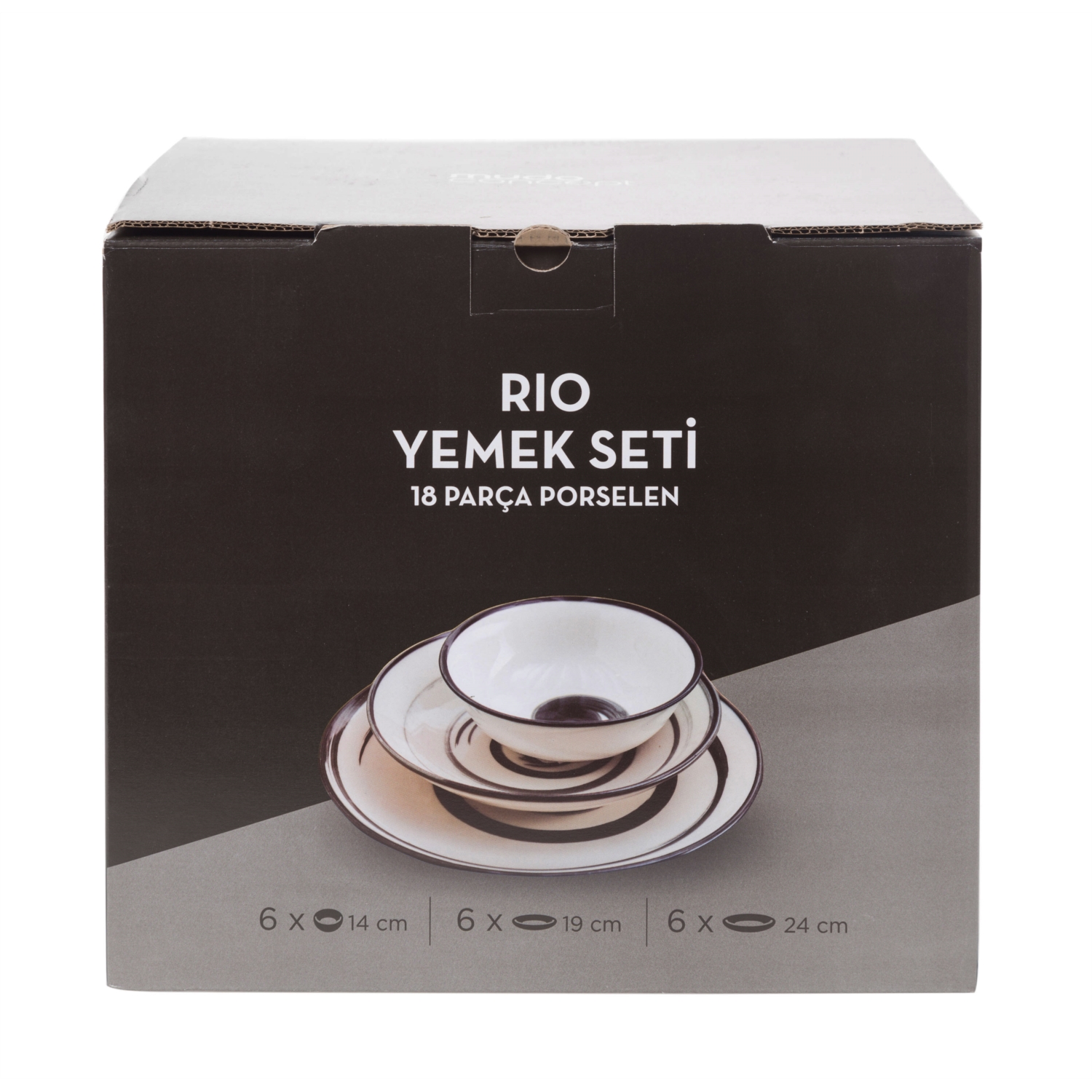 RİO KREM 18 PARÇA YEMEK TAKIMI