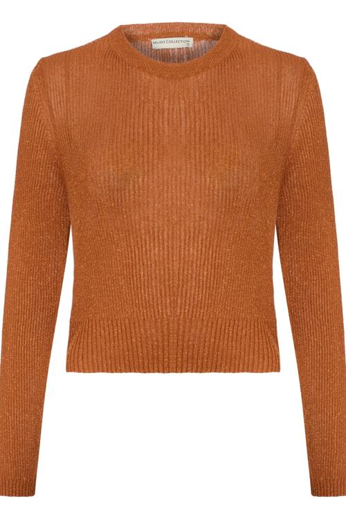  BİSİKLET YAKA SİM DETAYLI KISA KAZAK