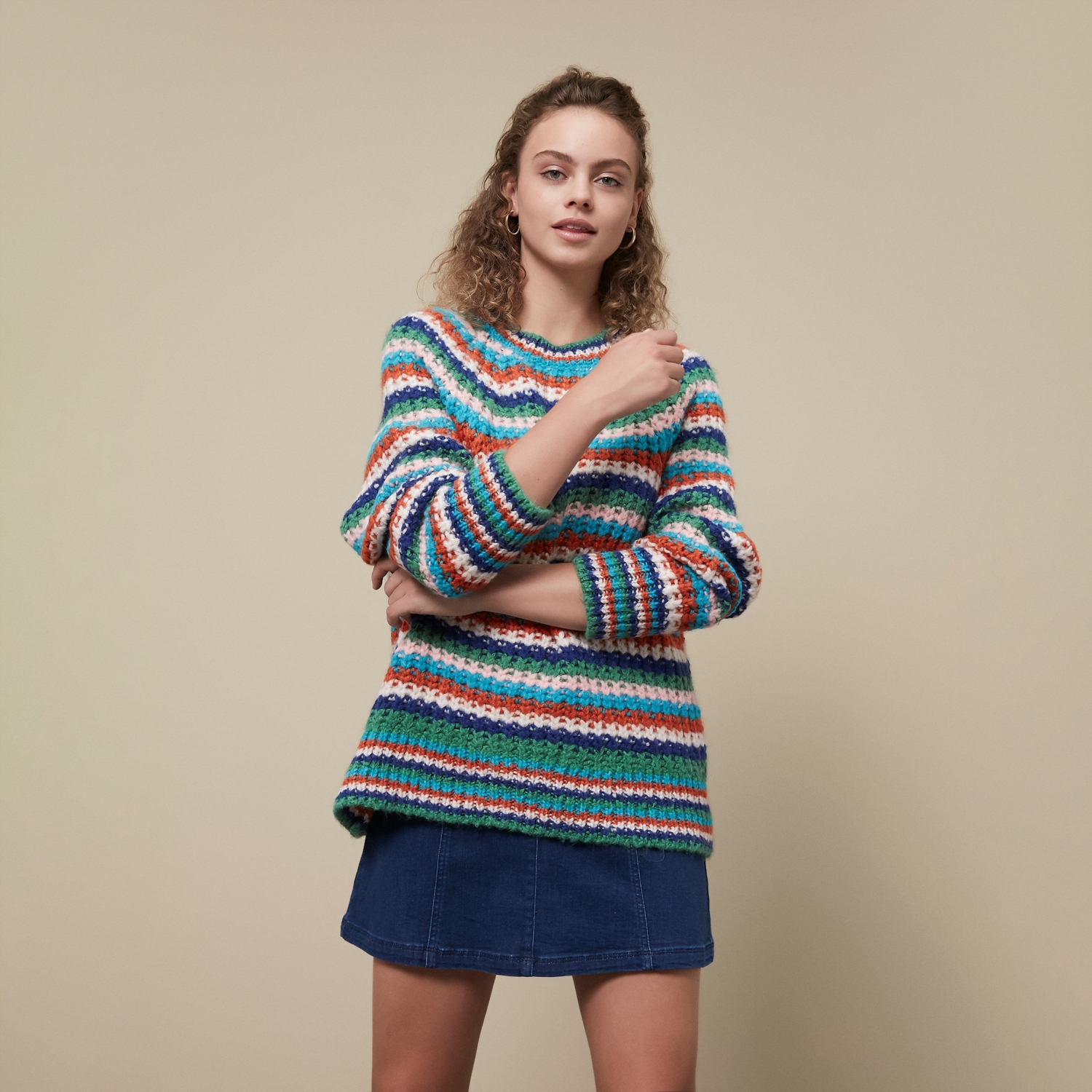 ÇİZGİLİ RENKLİ KAZAK