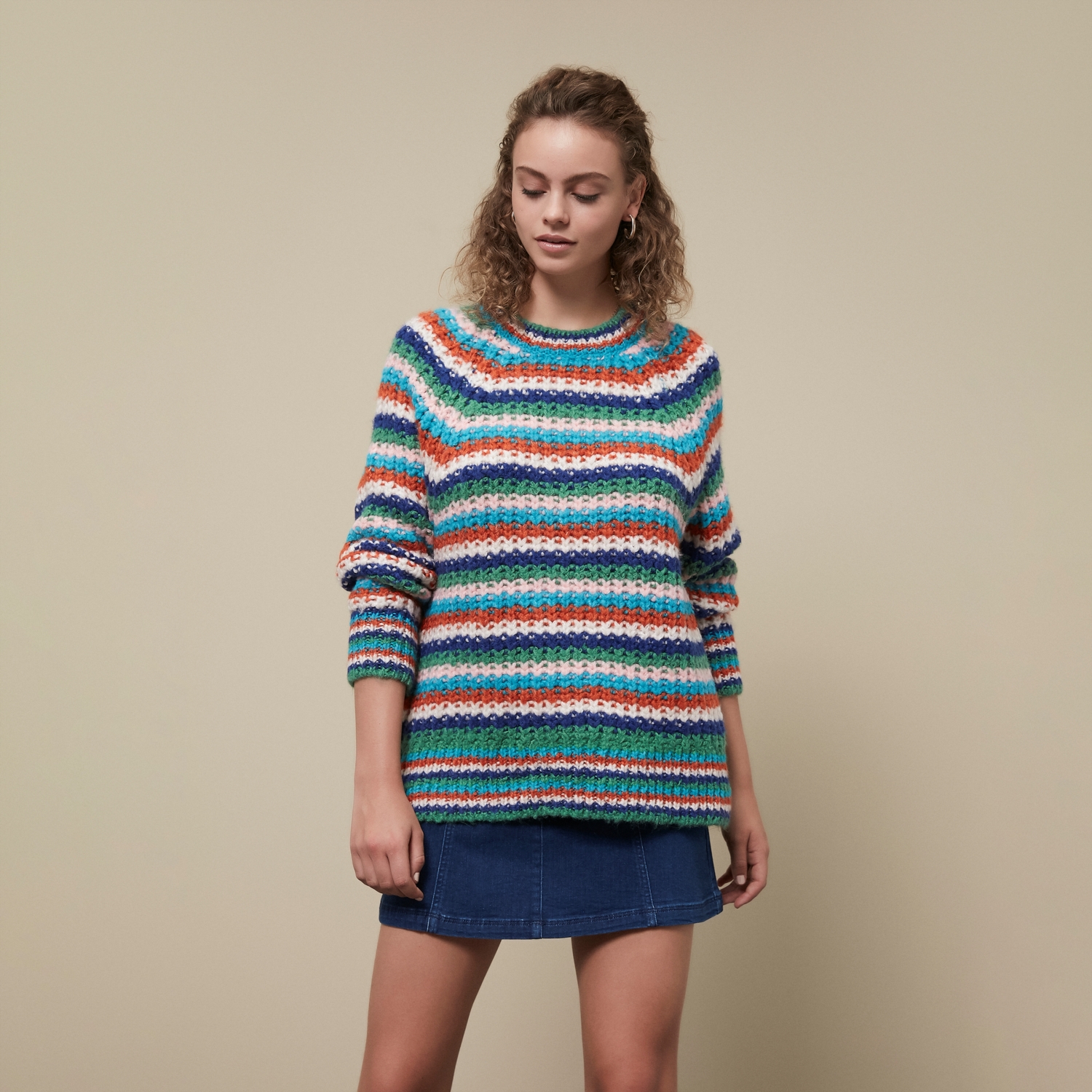 ÇİZGİLİ RENKLİ KAZAK