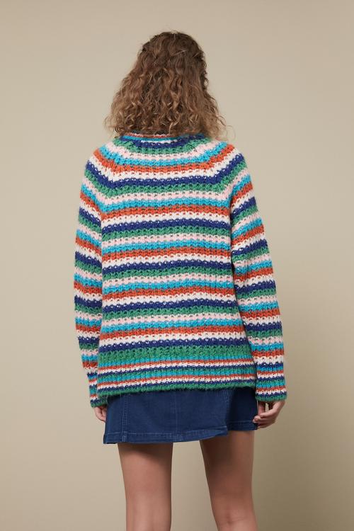  ÇİZGİLİ RENKLİ KAZAK