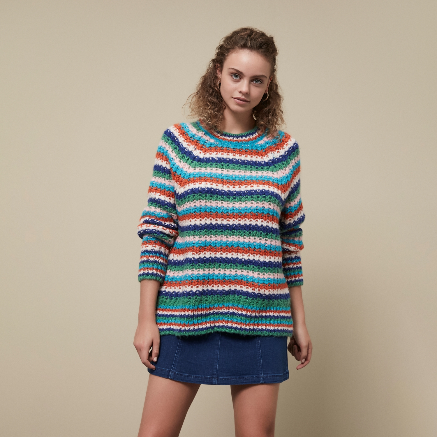 ÇİZGİLİ RENKLİ KAZAK