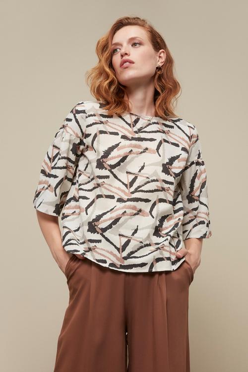  BASKILI PAMUK - KETEN BLUZ