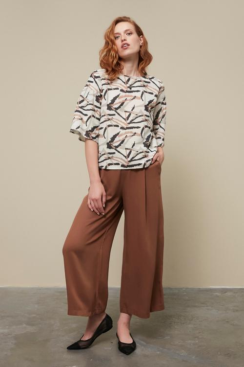  BASKILI PAMUK - KETEN BLUZ