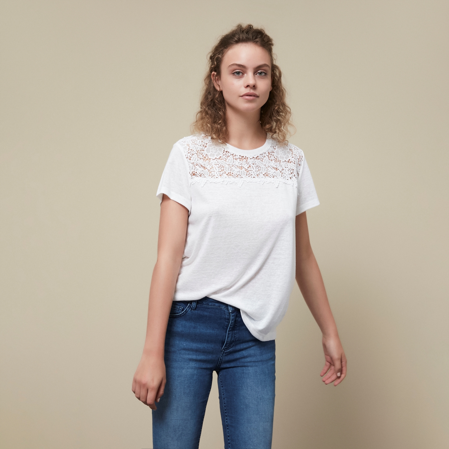 DANTELLİ BİSİKLET TAKA T-SHIRT