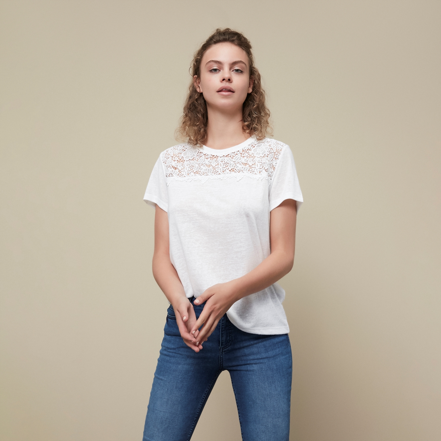 DANTELLİ BİSİKLET TAKA T-SHIRT