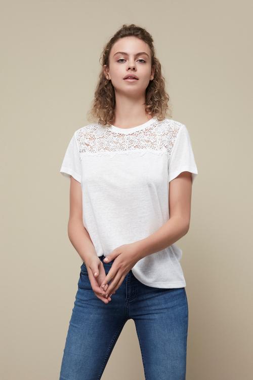  DANTELLİ BİSİKLET TAKA T-SHIRT