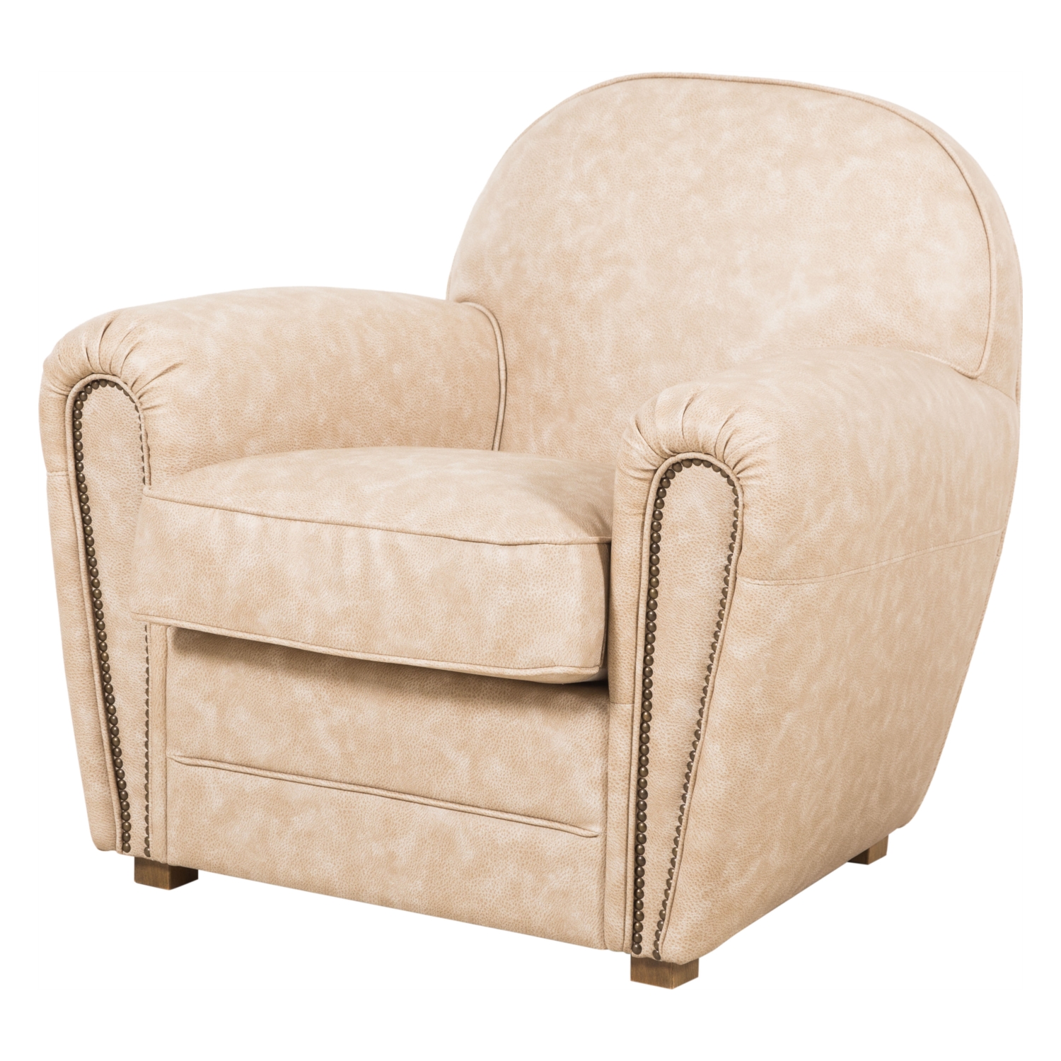 FLEAMARKET BEJ TEKLİ DERİ KOLTUK