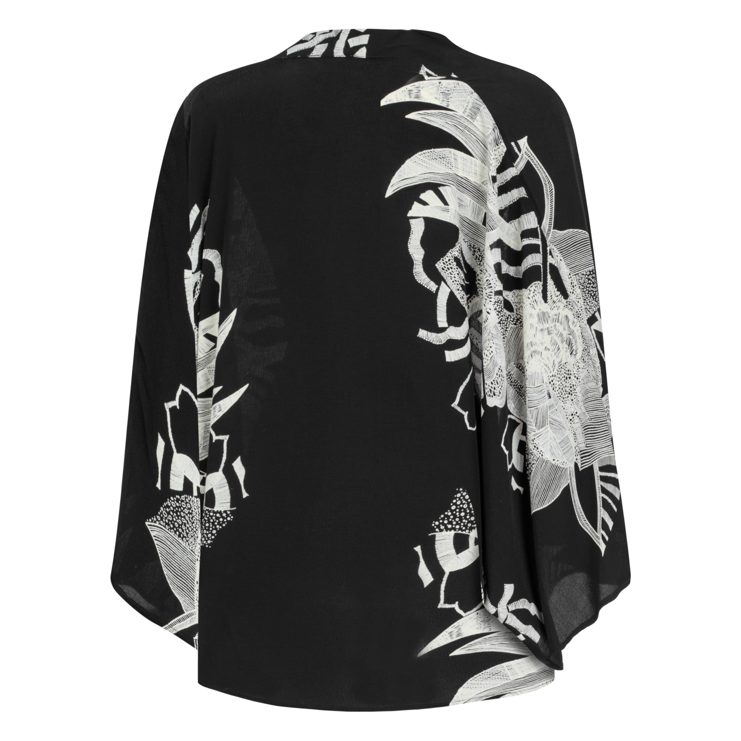 BASKILI KİMONO CEKET