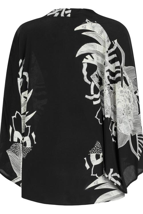  BASKILI KİMONO CEKET