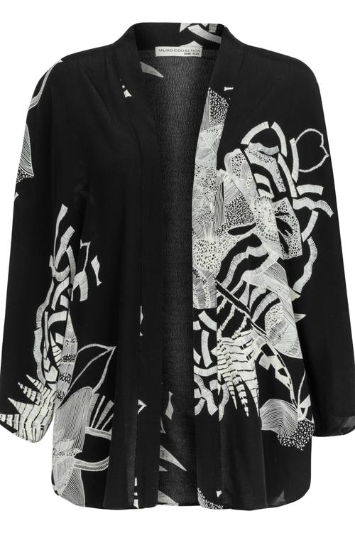  BASKILI KİMONO CEKET