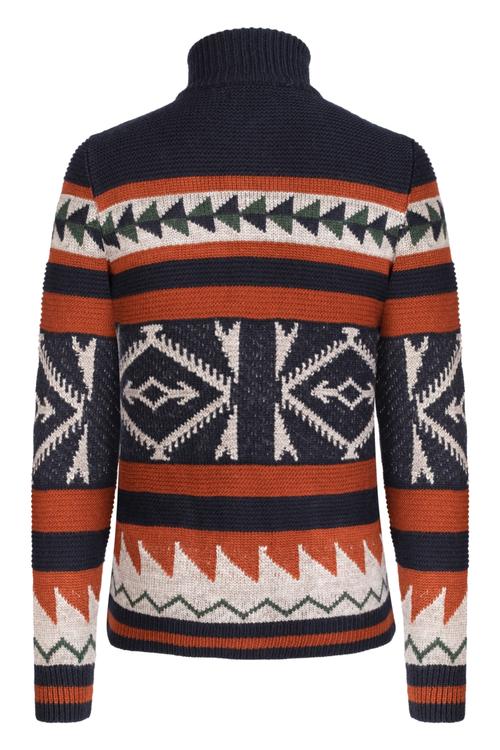  ETNİK DESENLİ FERMUARLI HIRKA