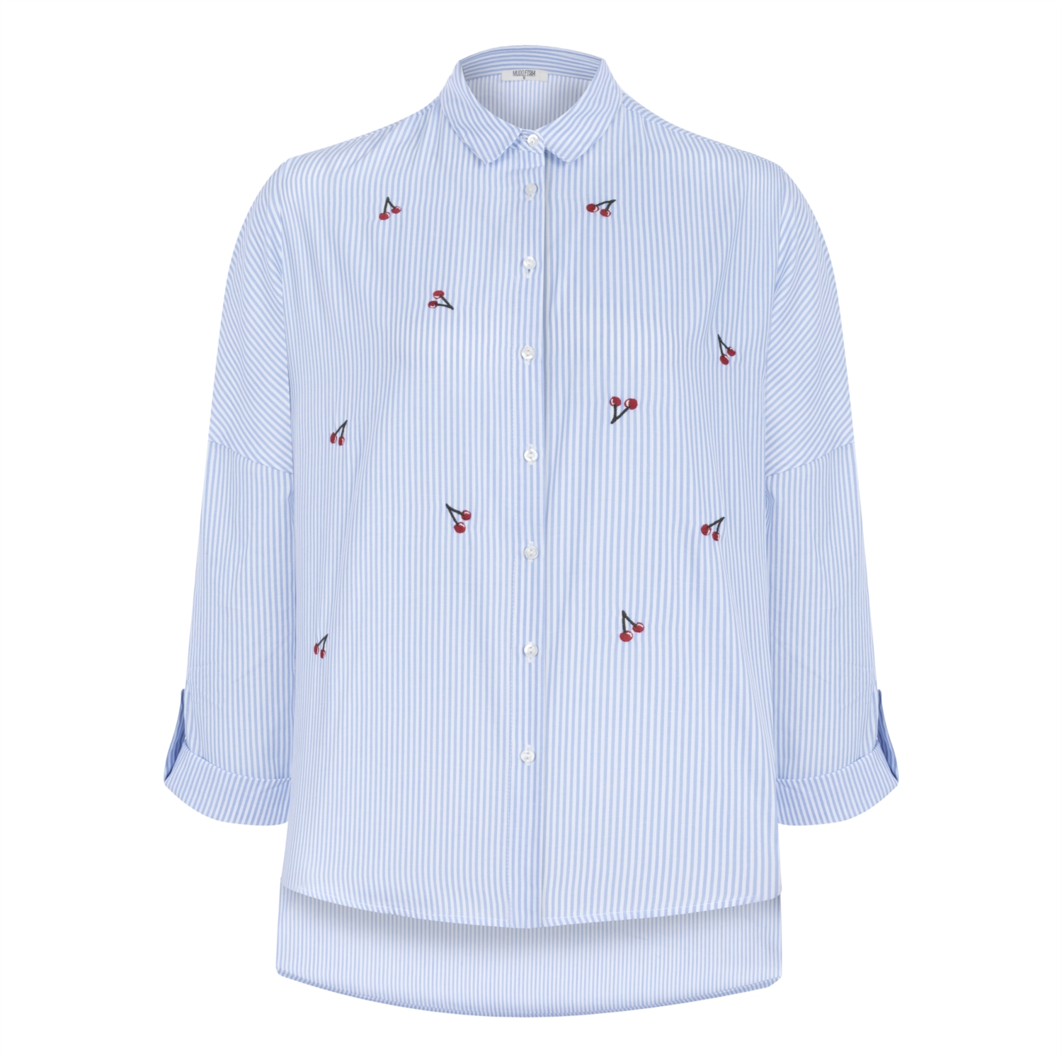 NAKIŞLI OVERSİZ PAMUK GÖMLEK