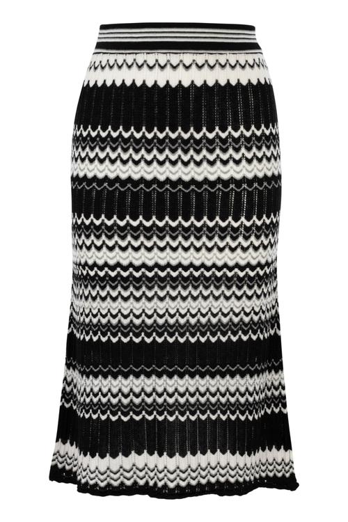  ÇİZGİLİ A FORM TRİKO MİDİ ETEK