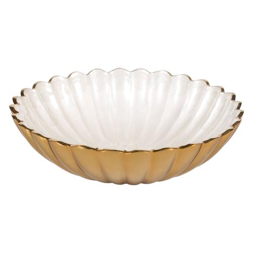  PEARL DEKORATİF KASE 38CM BEYAZ