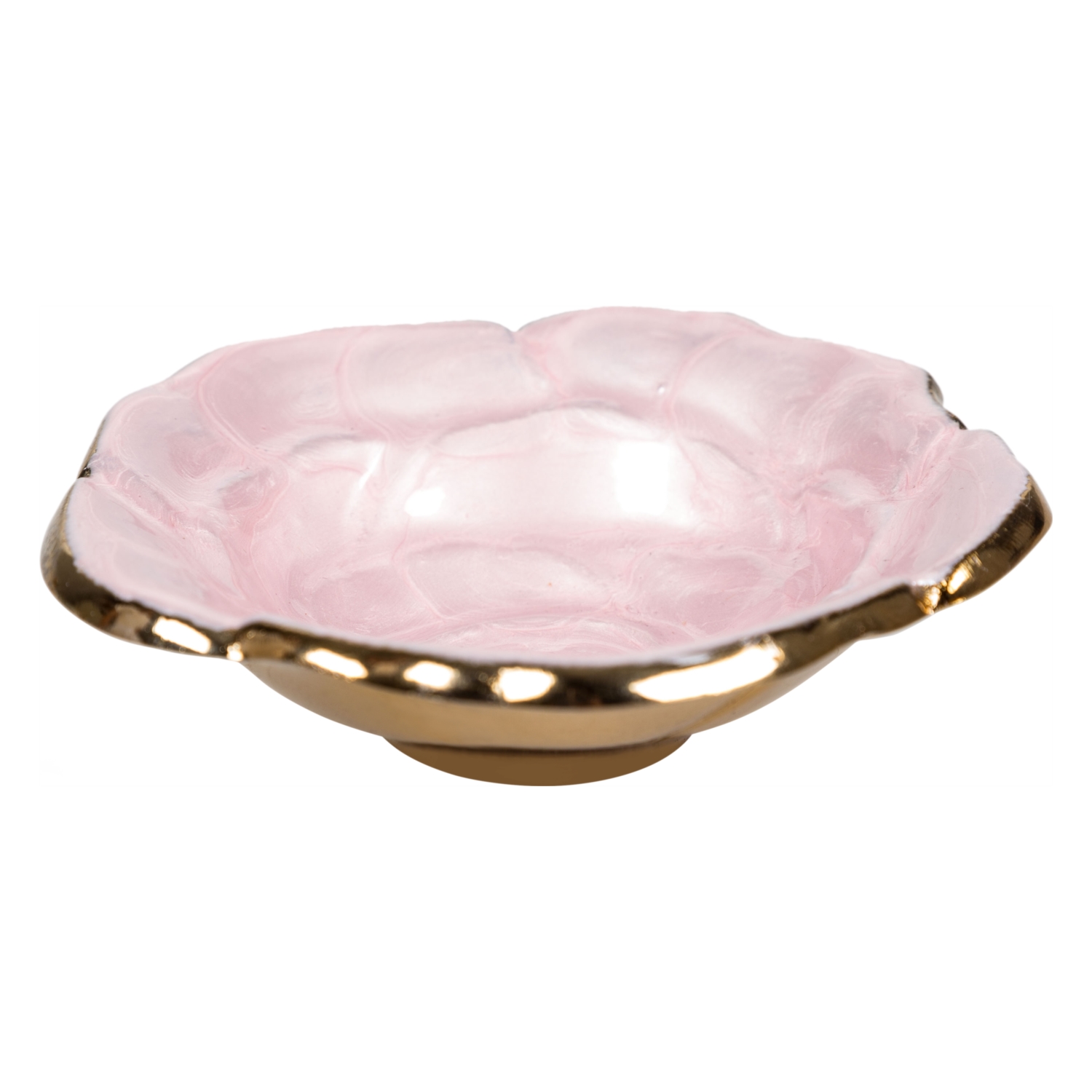 PEARL ROSE DEKORATİF KASE 9CM PEMBE