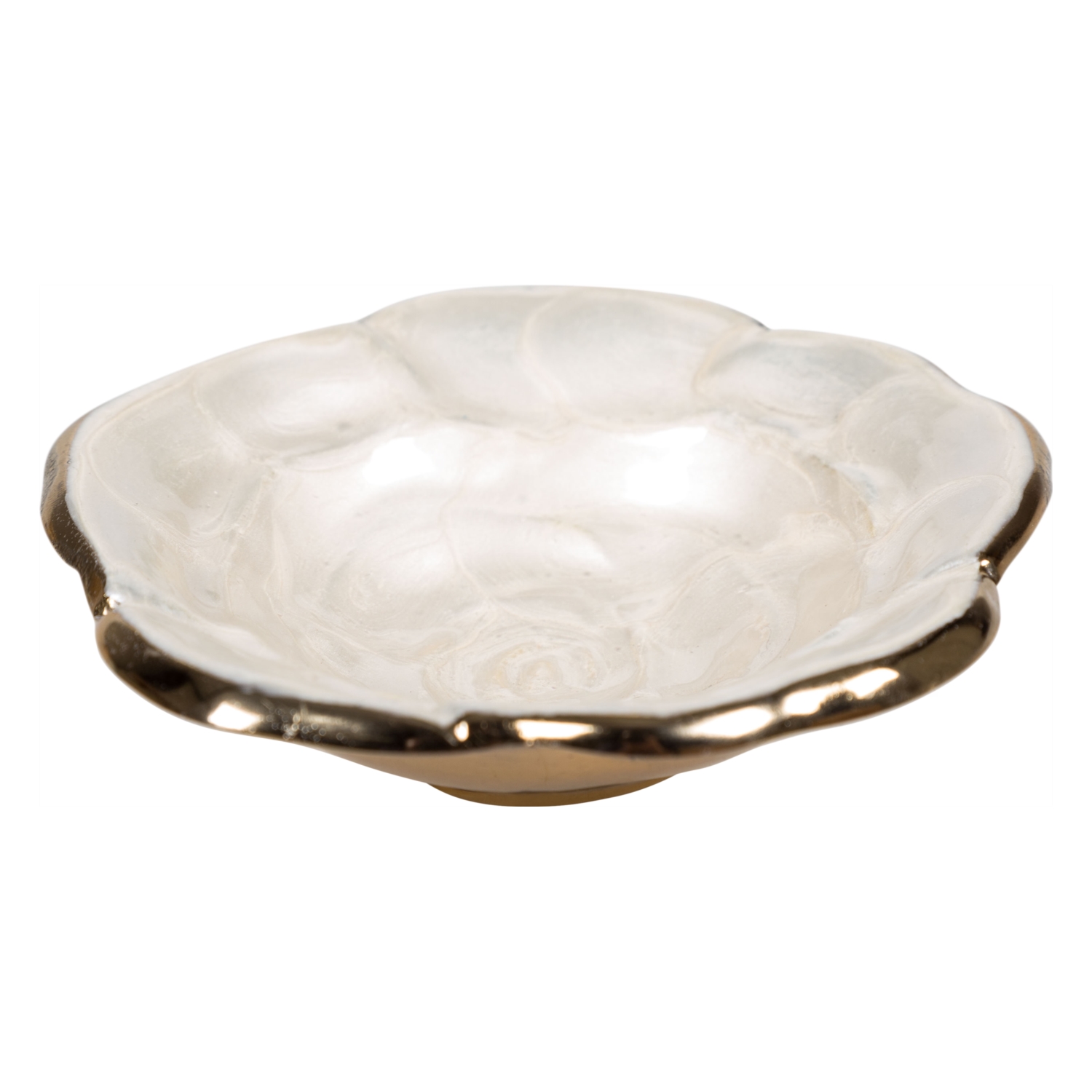 PEARL ROSE DEKORATİF KASE 9CM BEYAZ