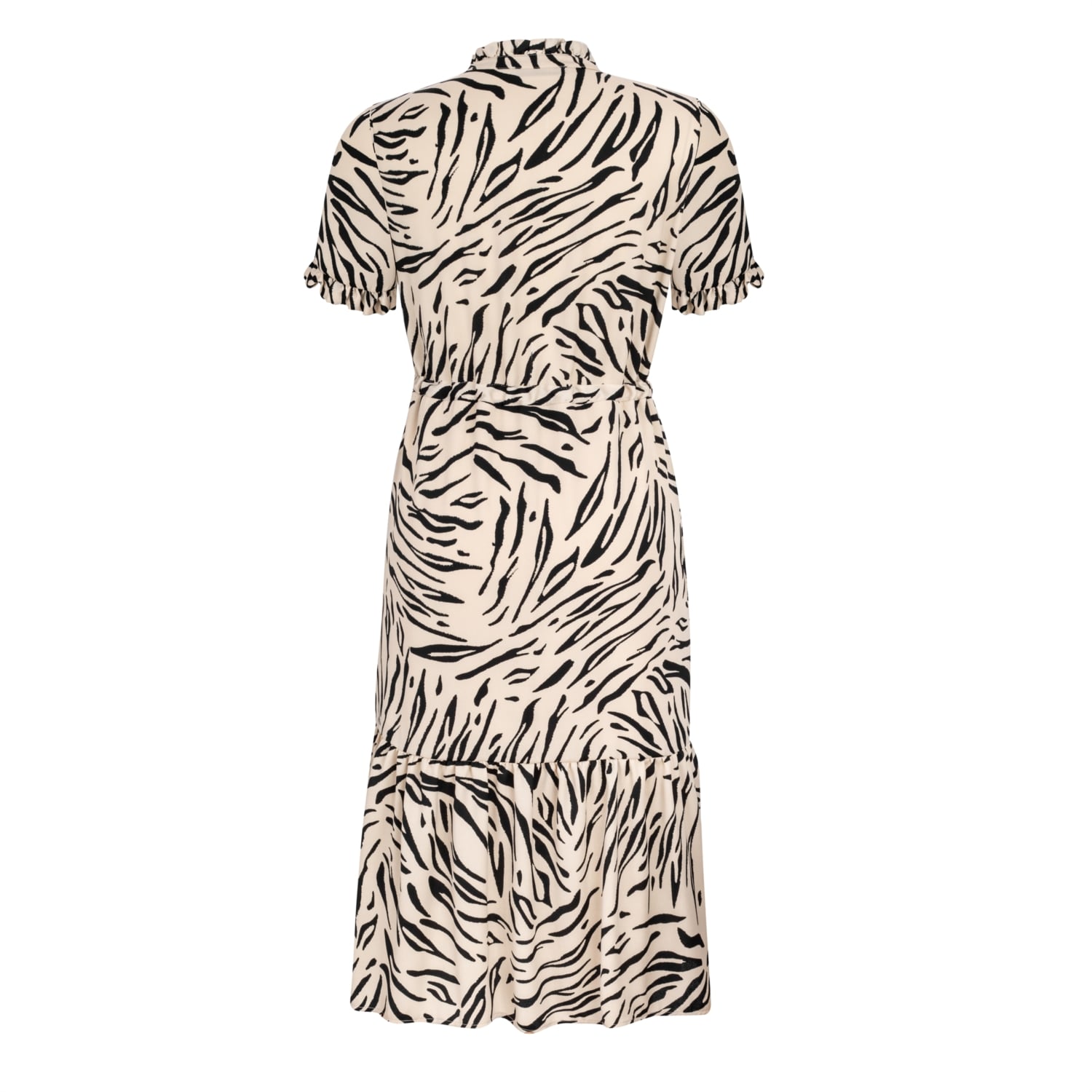 ZEBRA DESENLİ MİDİ KLOŞ ELBİSE