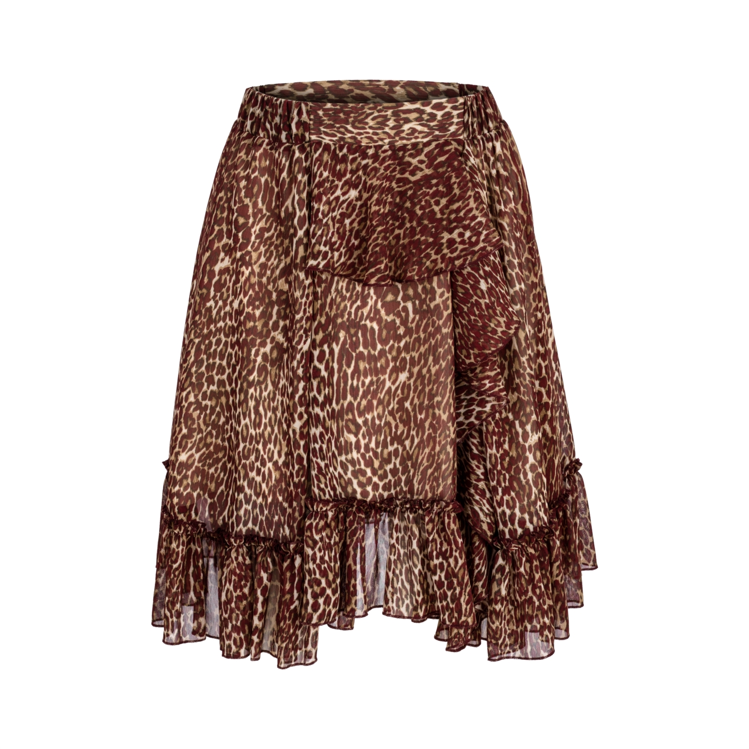 LEOPAR DESENLİ KLOŞ MİNİ ETEK