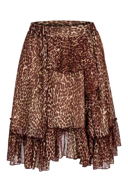  LEOPAR DESENLİ KLOŞ MİNİ ETEK