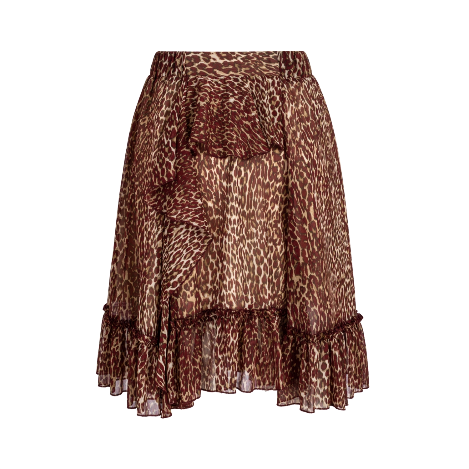 LEOPAR DESENLİ KLOŞ MİNİ ETEK