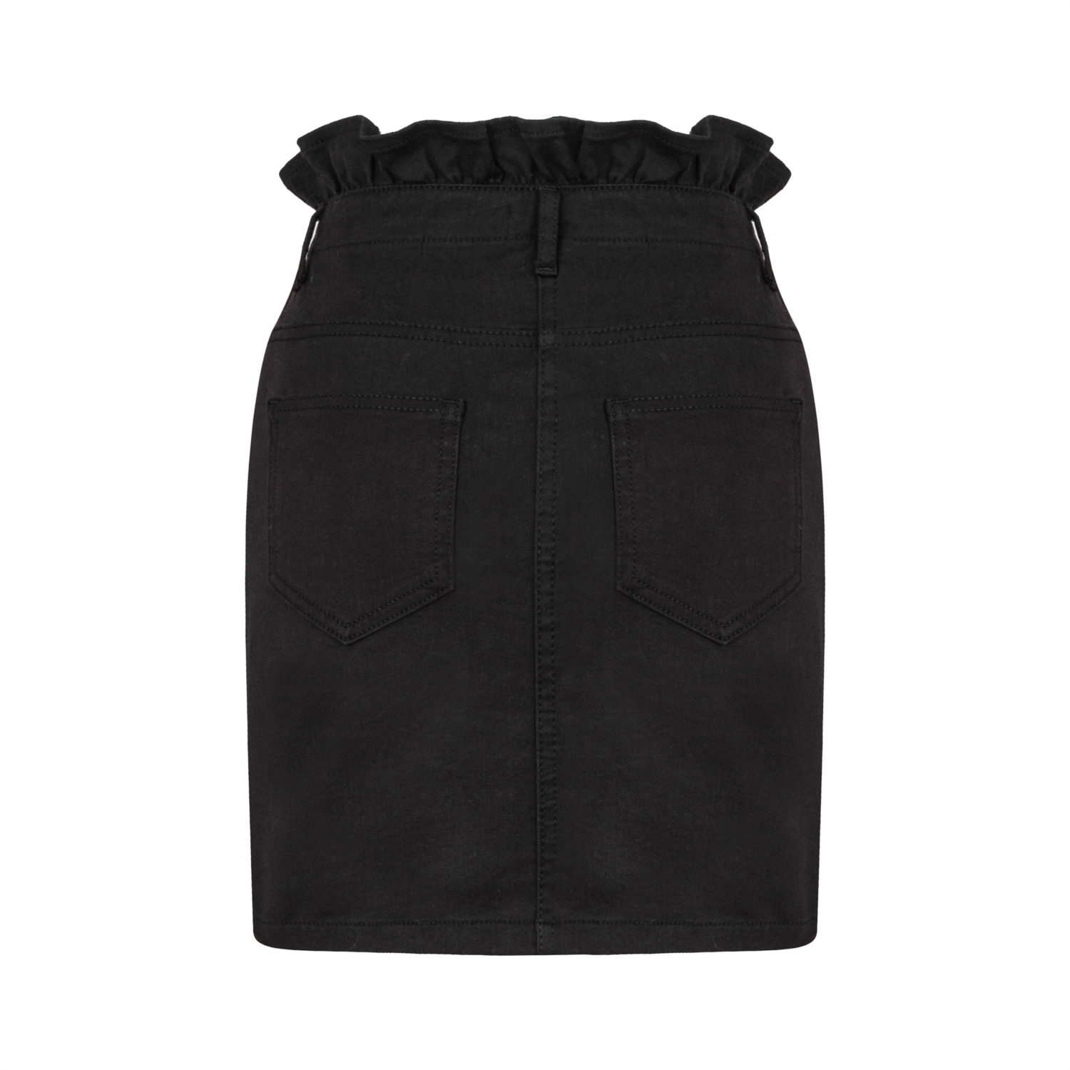 DÜĞME DETAYLI PAMUKLU MİNİ DAR ETEK