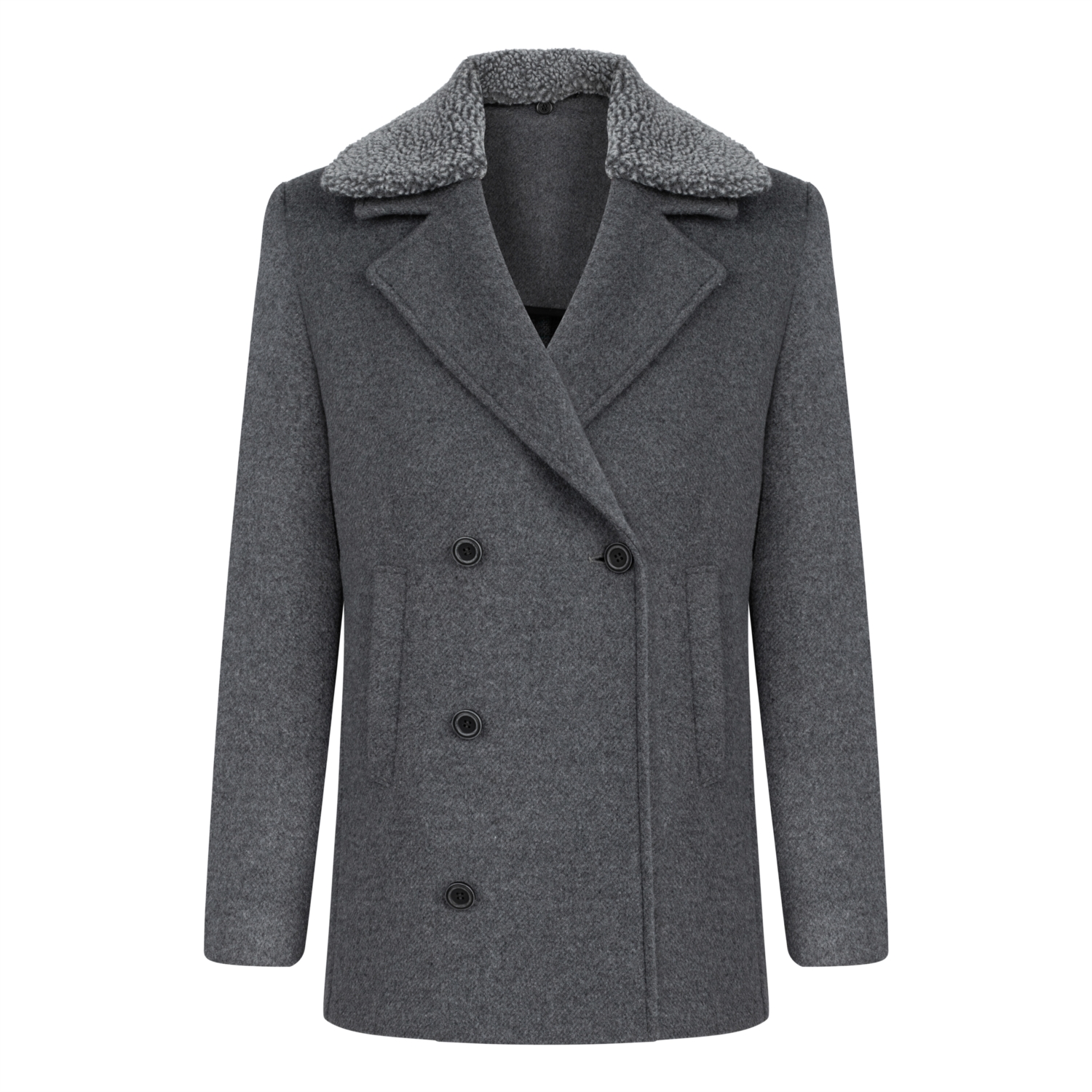 KÜRK YAKA DÜĞMELİ KABAN