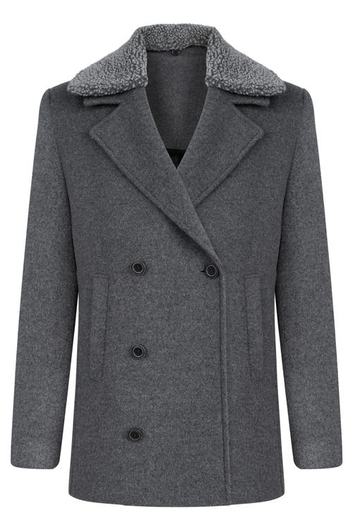  KÜRK YAKA DÜĞMELİ KABAN