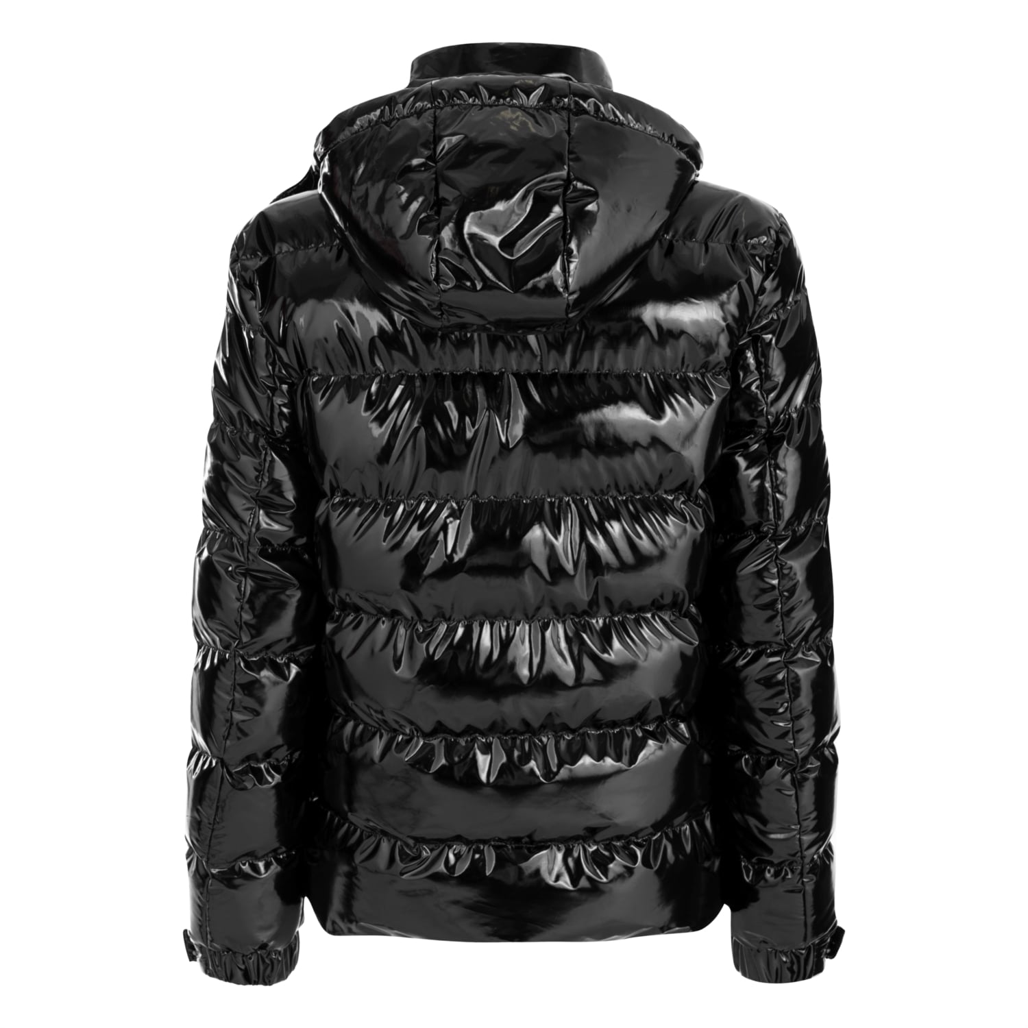 KAPÜŞONLU PARLAK PUFFER ŞİŞME MONT