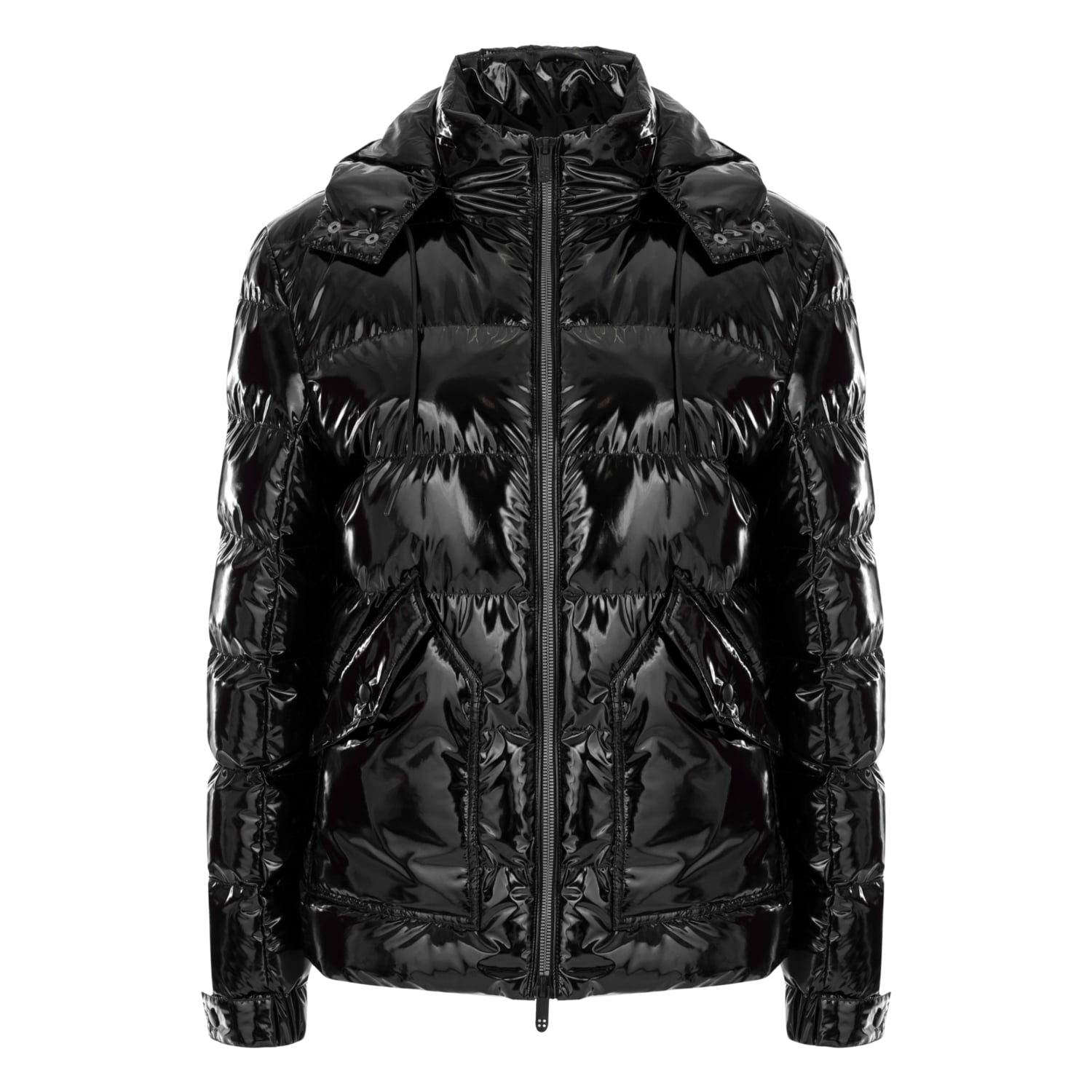 KAPÜŞONLU PARLAK PUFFER ŞİŞME MONT