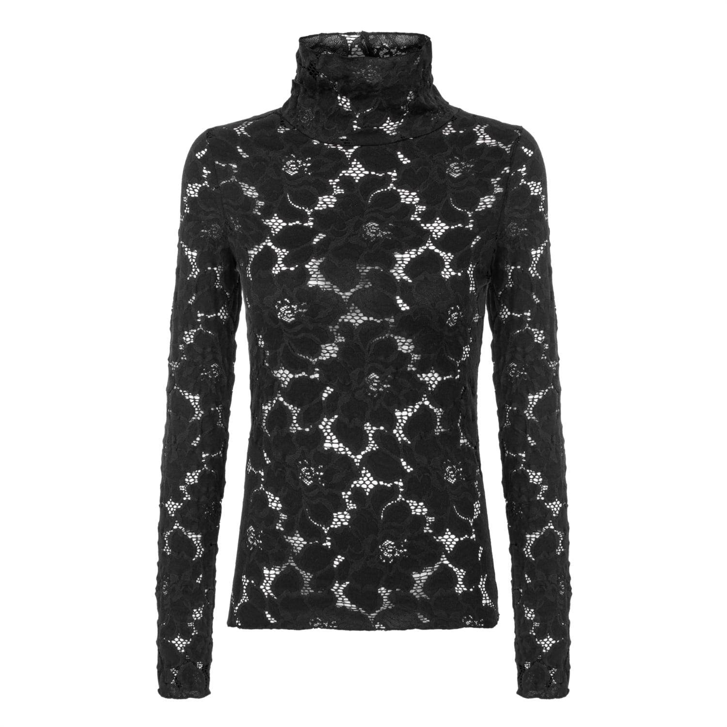 DİK YAKA DANTELLİ BLUZ