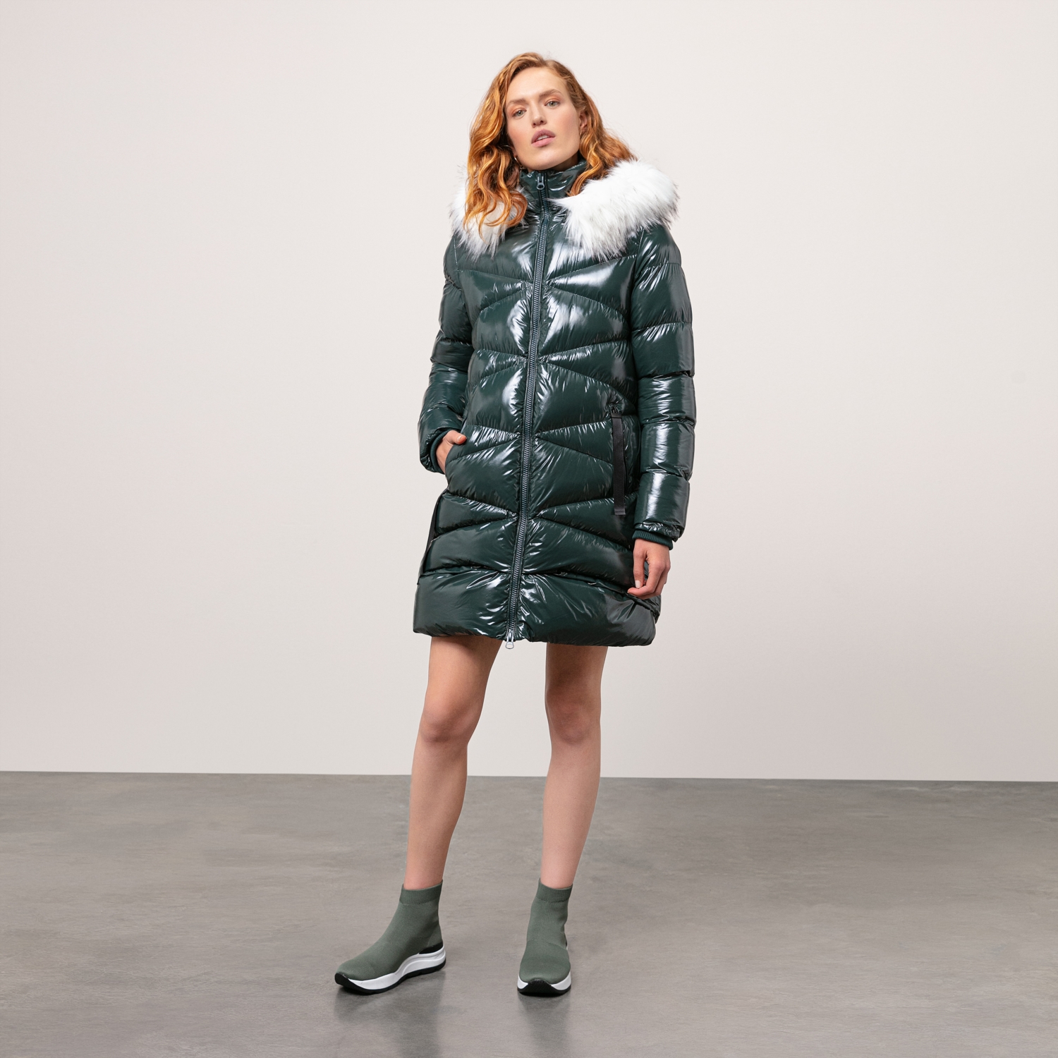 KÜRK KAPÜŞONLU PUFFER ŞİŞME MONT