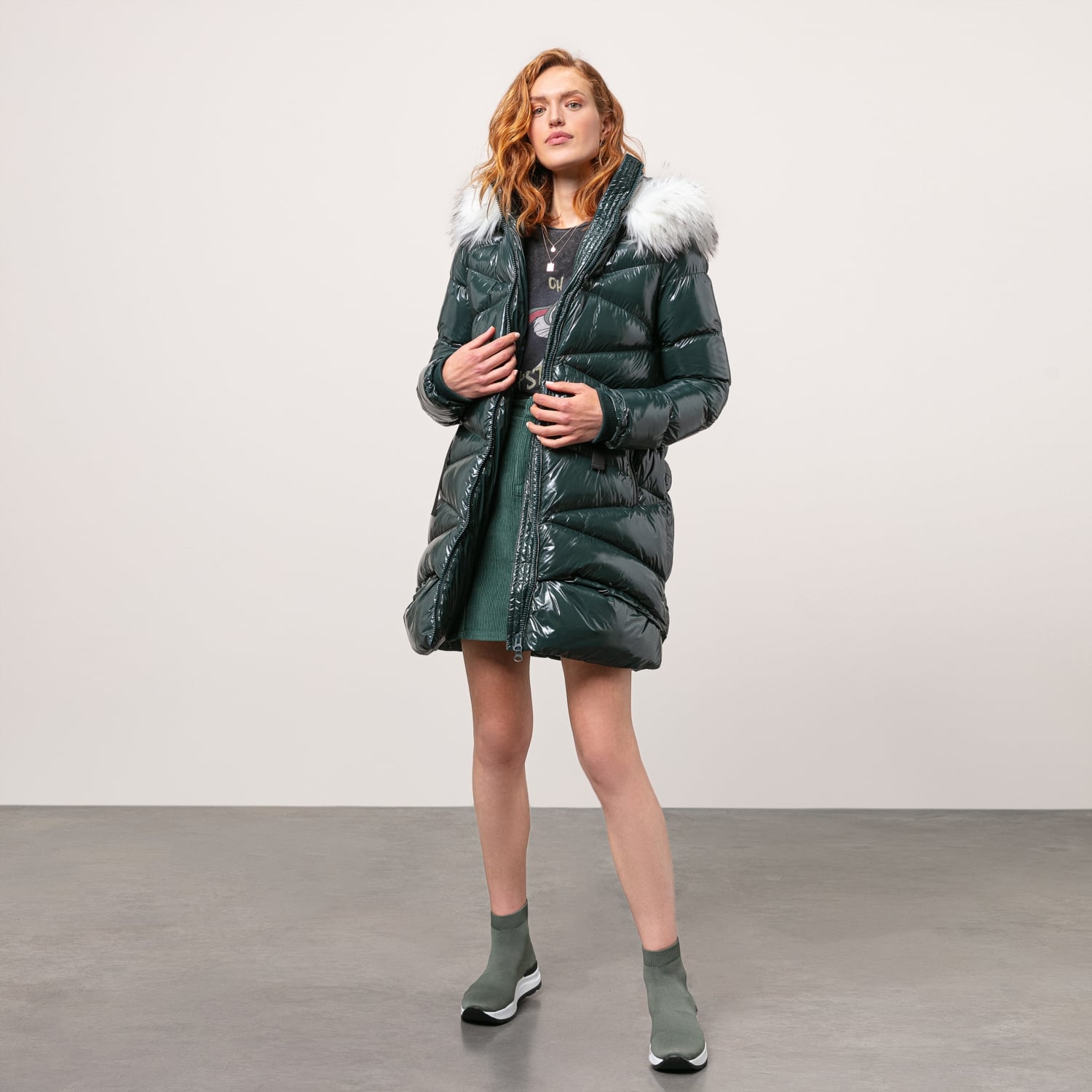 KÜRK KAPÜŞONLU PUFFER ŞİŞME MONT