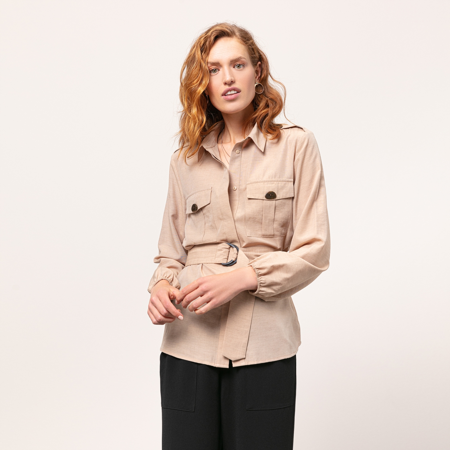 KEMERLİ CASUAL GÖMLEK